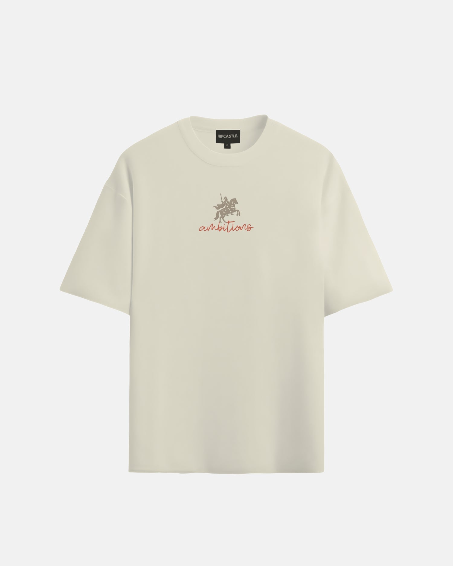 Ambitions Heavy Duty Relaxed Fit T-Shirt | Egg Shell | HIPCASTLE