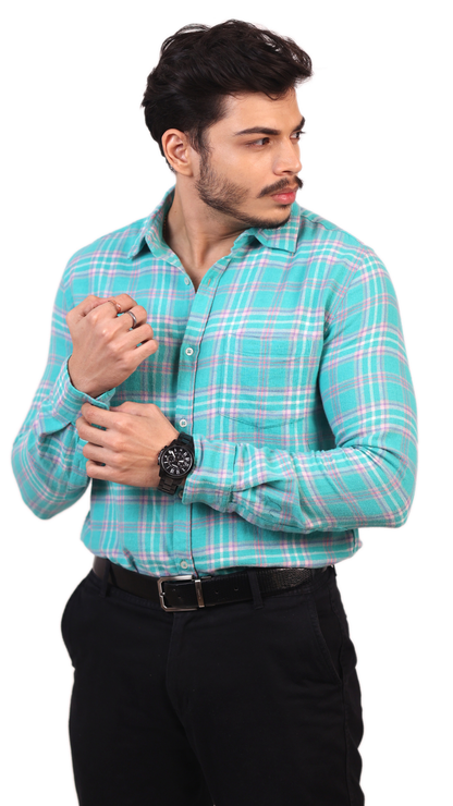 Light Blue Checks Shirt