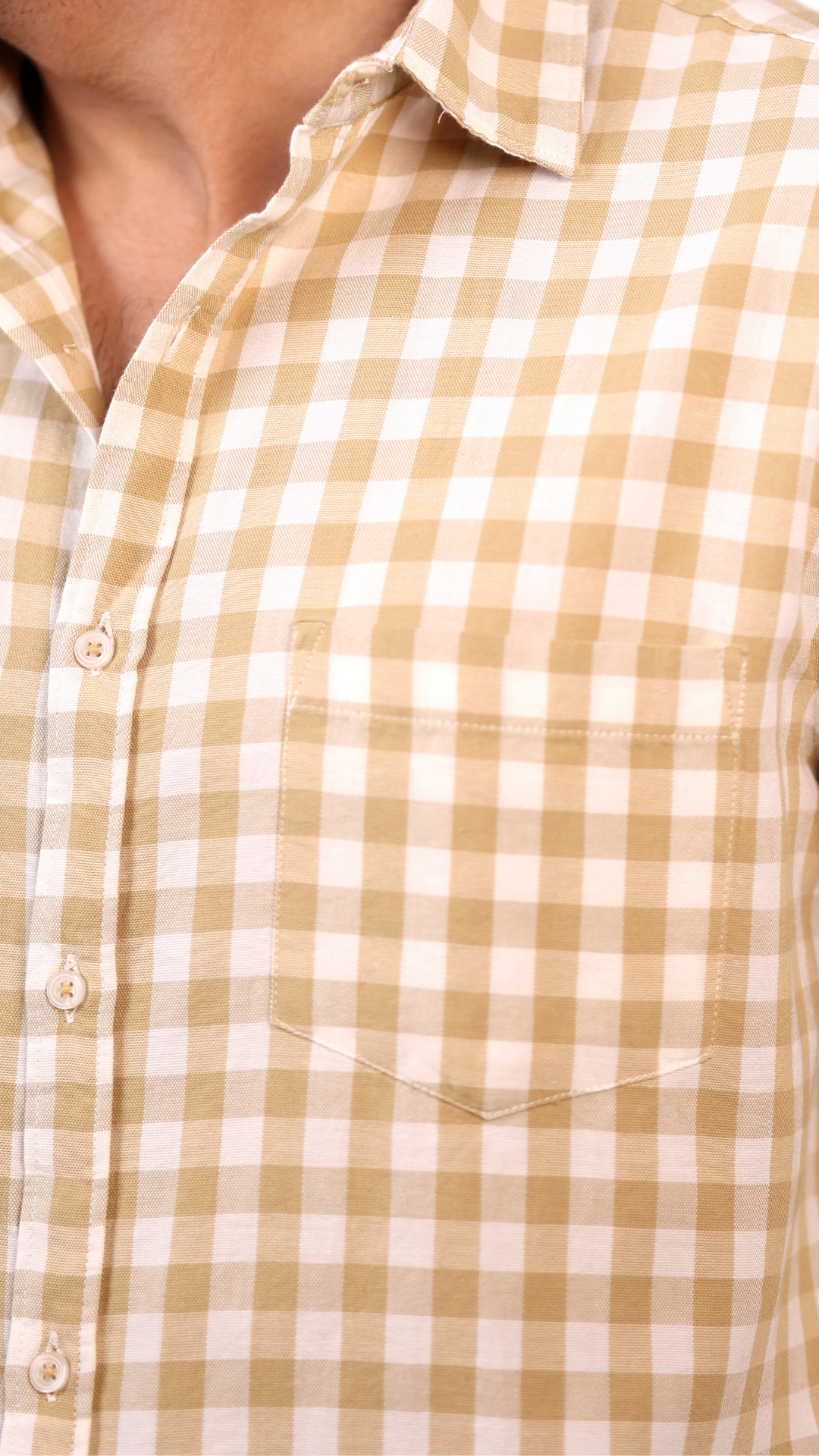 Beige & Cream Checks Shirt