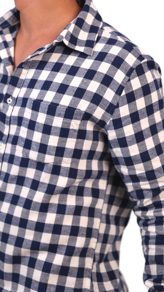 Blue & White Checks Shirt