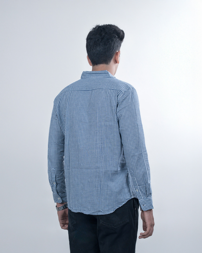 Blue Fennel Small Checks Shirt