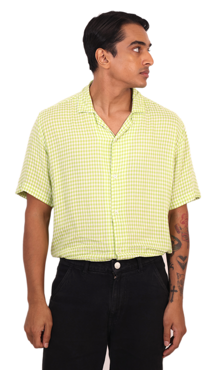 Lemon Green Checks Shirt