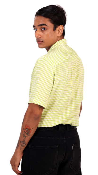 Lemon Green Checks Shirt