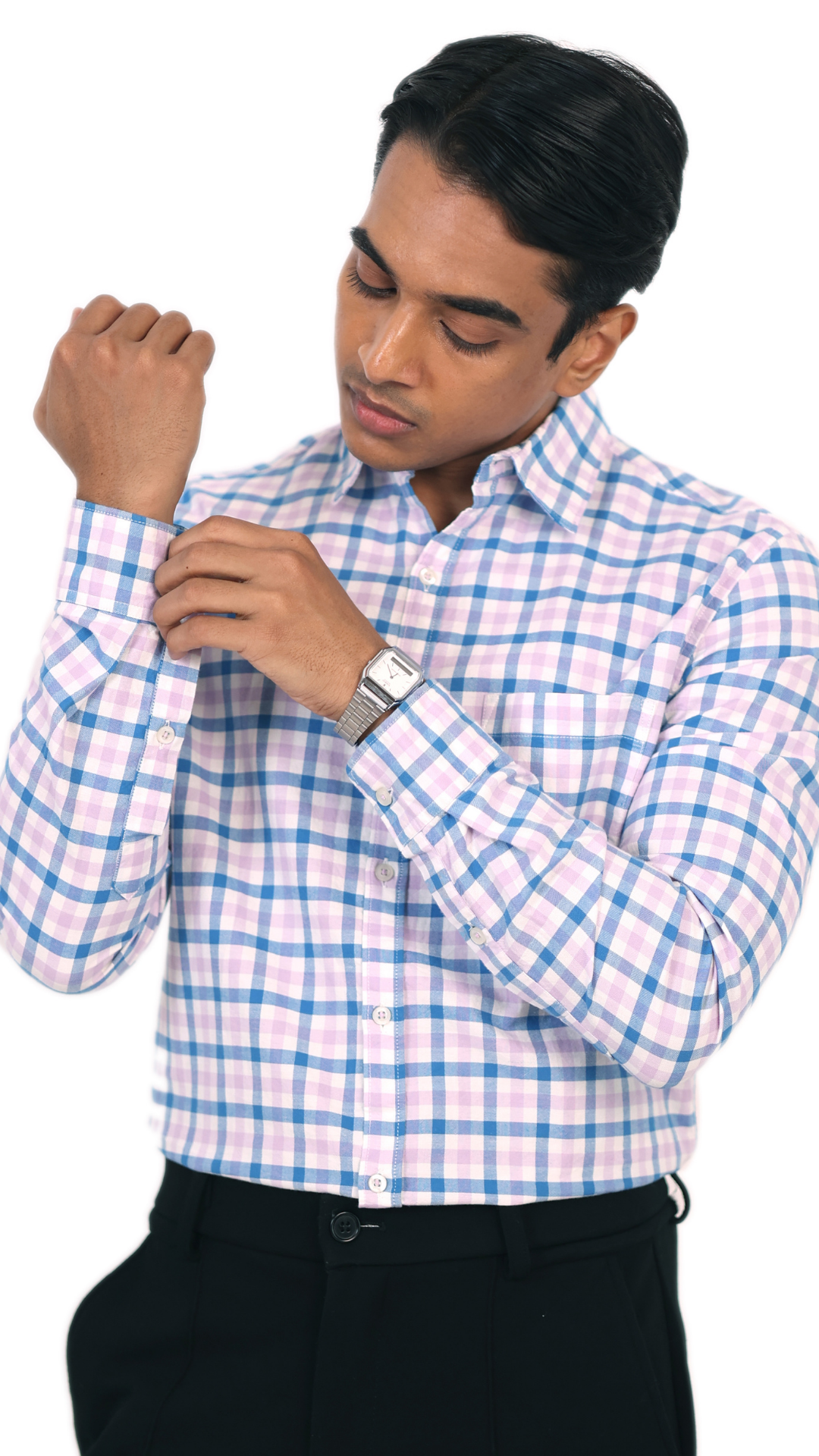 Pink & Blue Checks Shirt