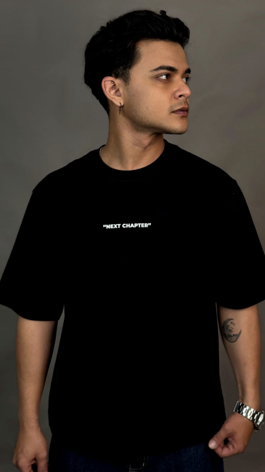 Next Chapter Printed Black T-Shirt