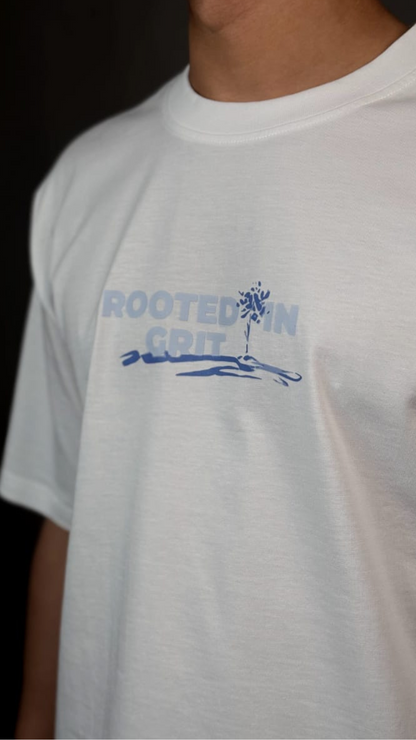 Rooted in Grit Printed White T-shirt