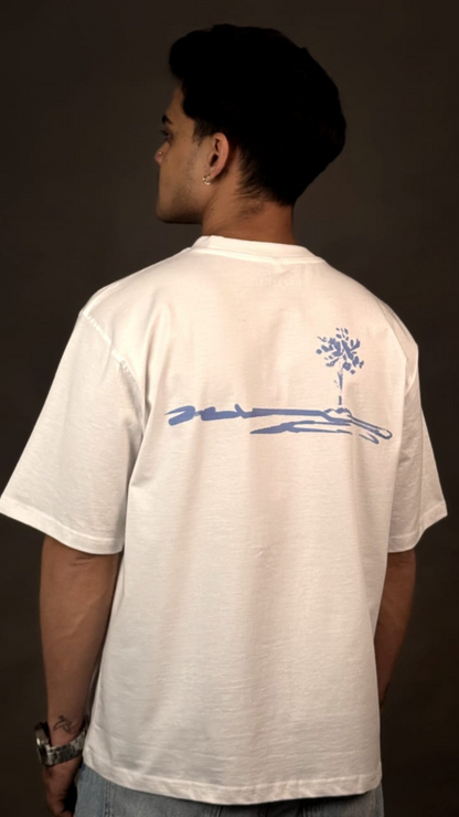 Rooted in Grit Printed White T-shirt