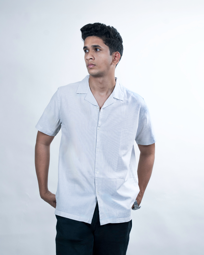 Off White Shirt with Fine Strips