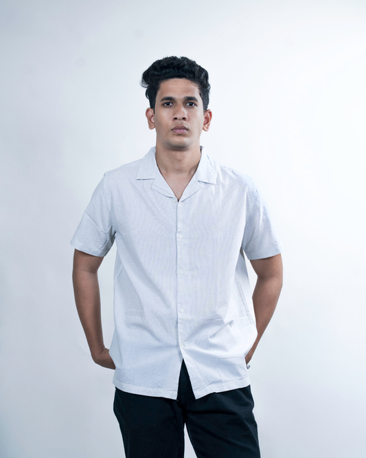 Off White Shirt with Fine Strips