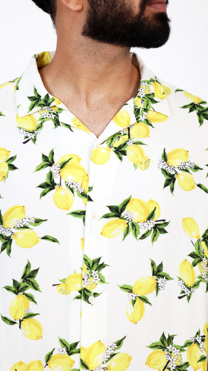 Tropical Lemon Printed Shirt