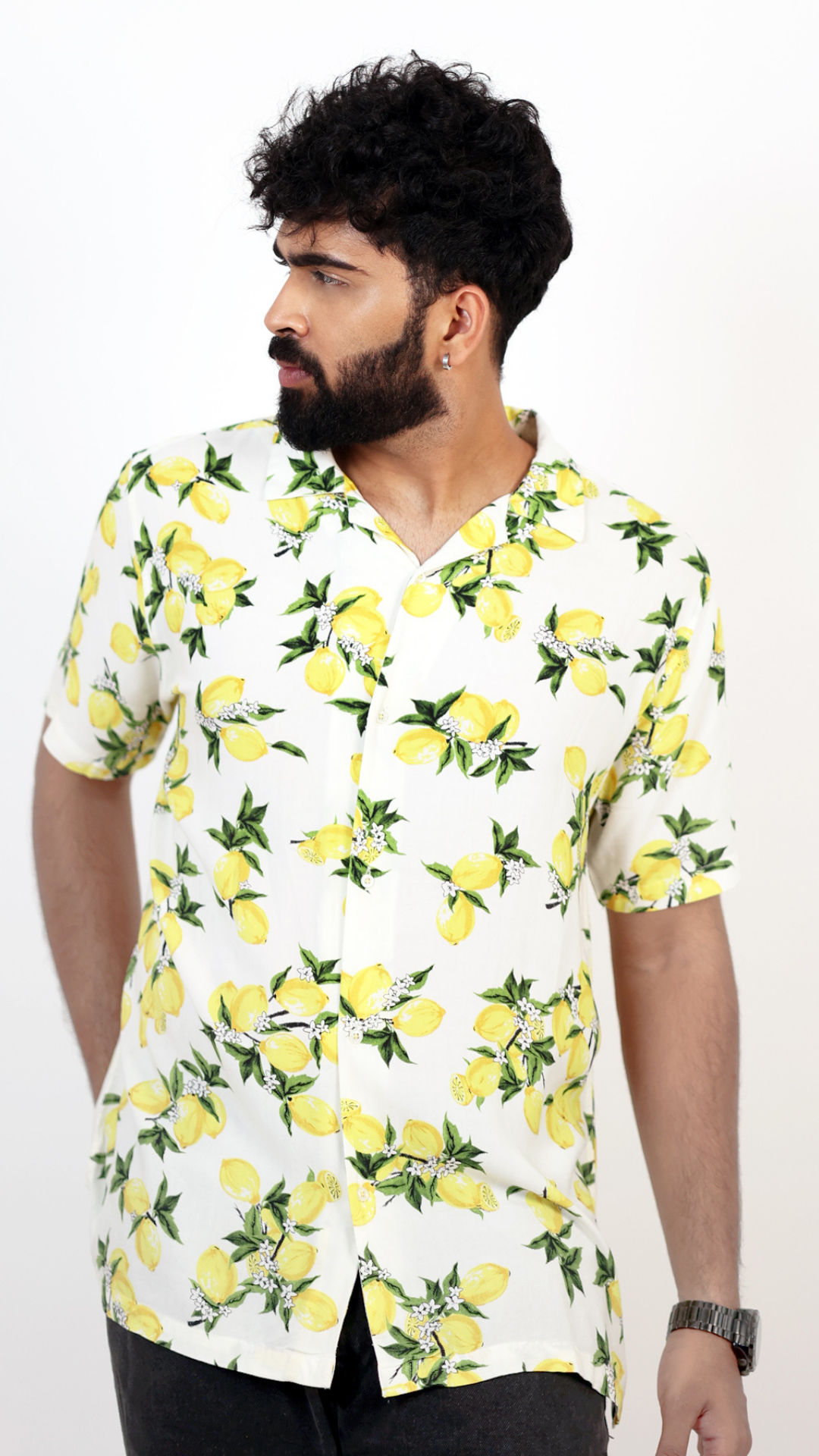 Tropical Lemon Printed Shirt