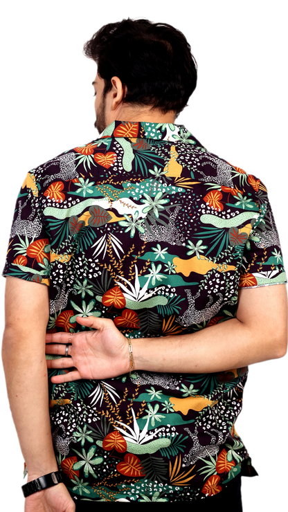 Hawaiian Black Shirt