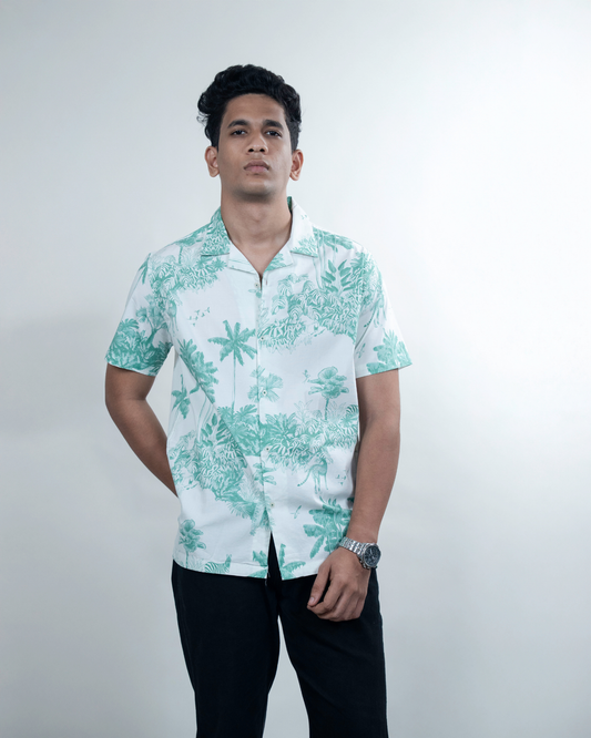 White Aloha Shirt