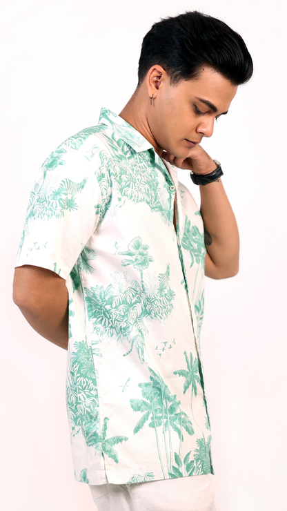 White Aloha Shirt