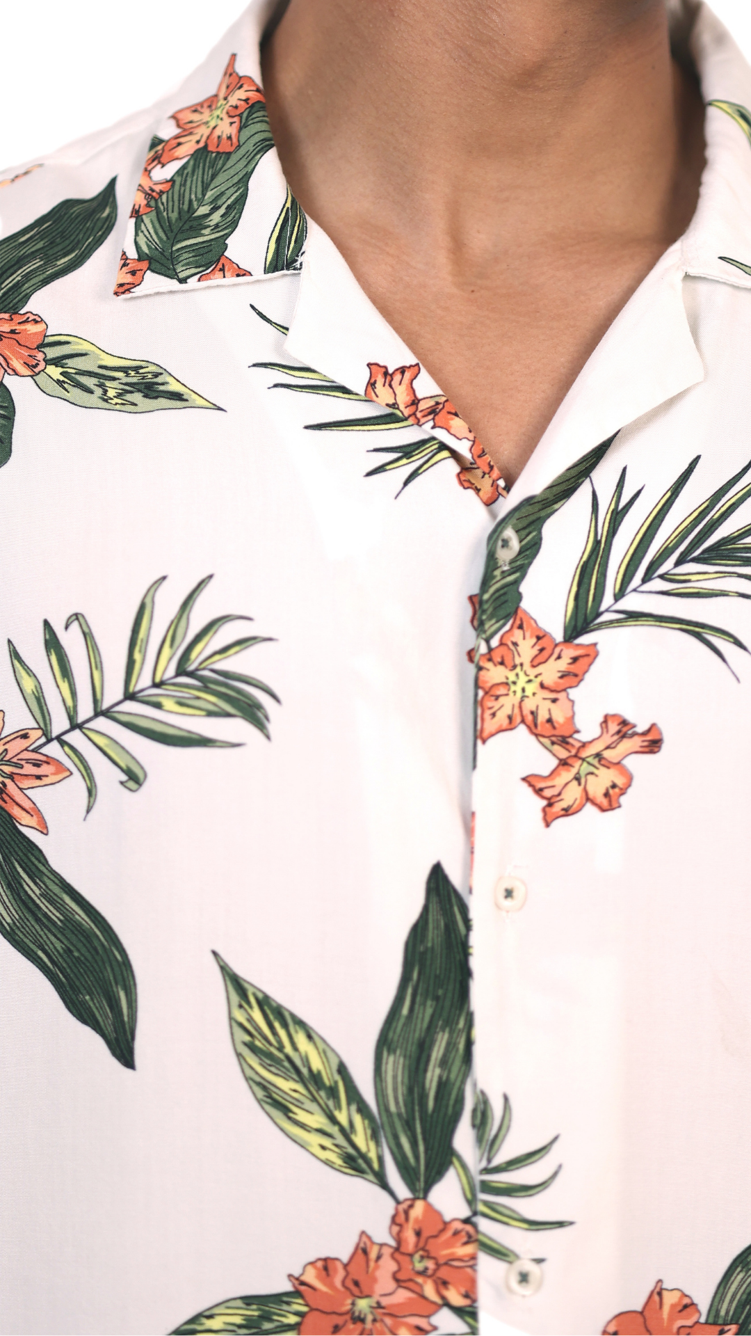 Floral Printed White Shirt