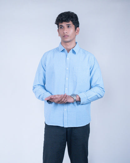 Light Blue Checks Shirt