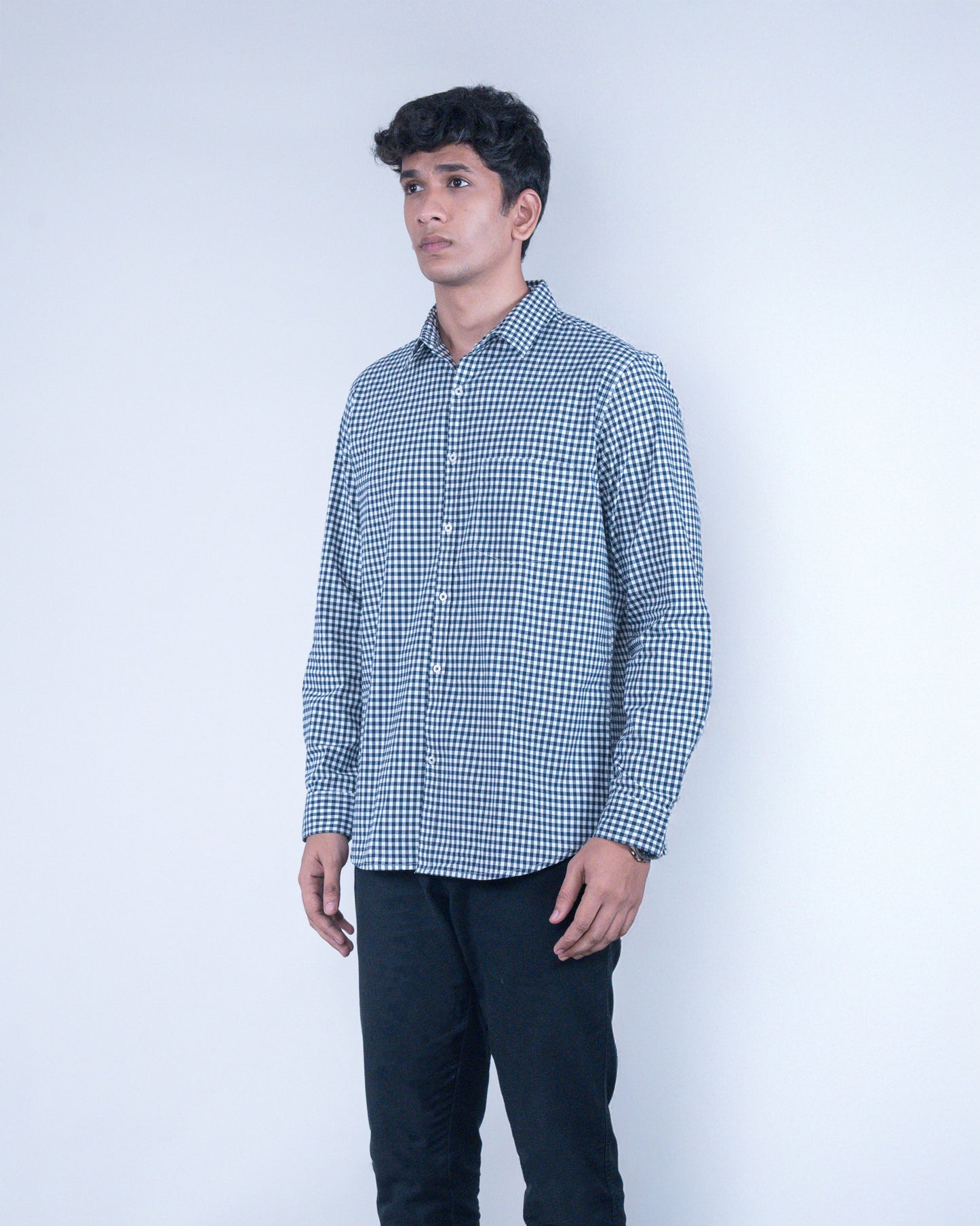 Blue Fennel Small Checks Shirt