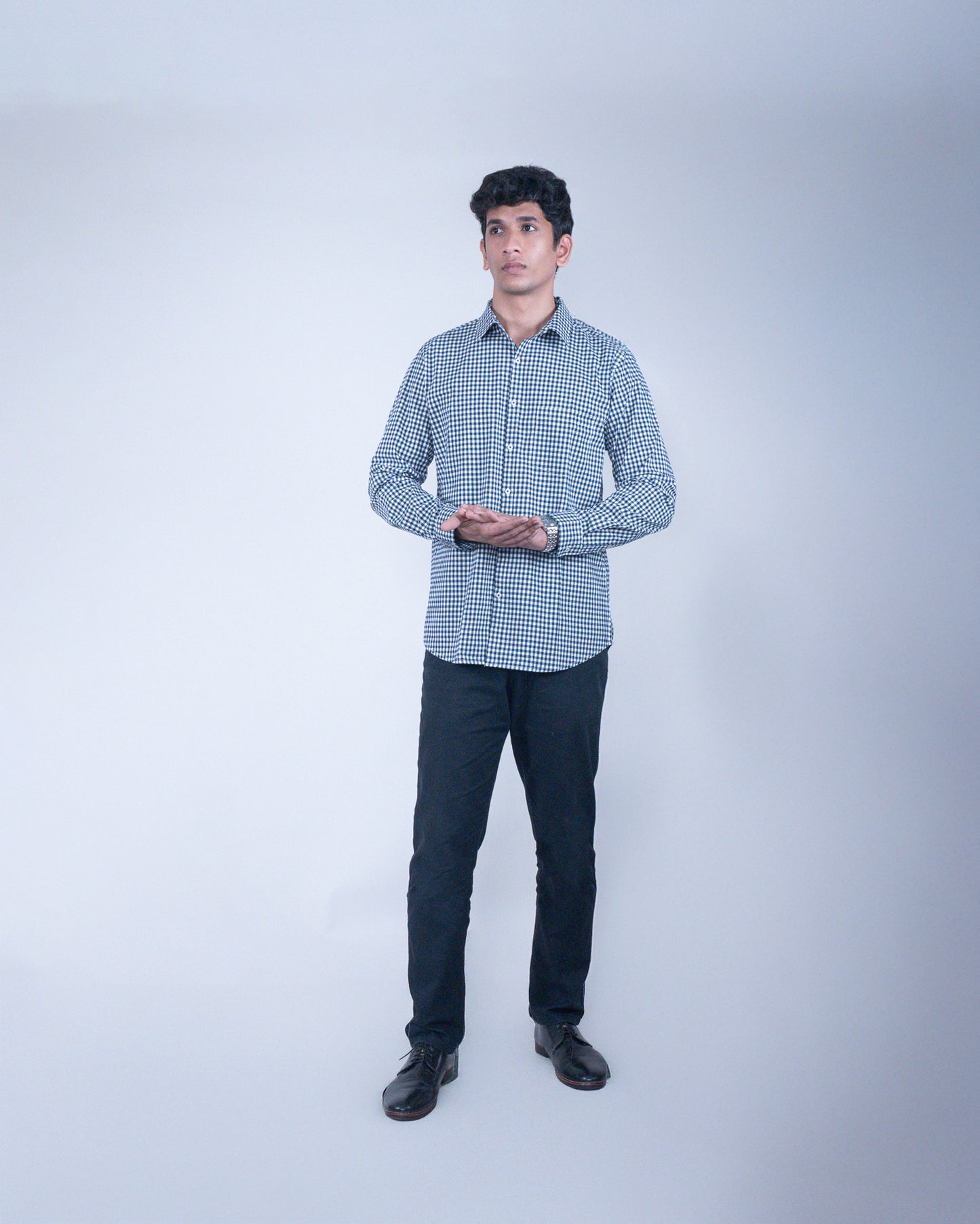 Blue Fennel Small Checks Shirt