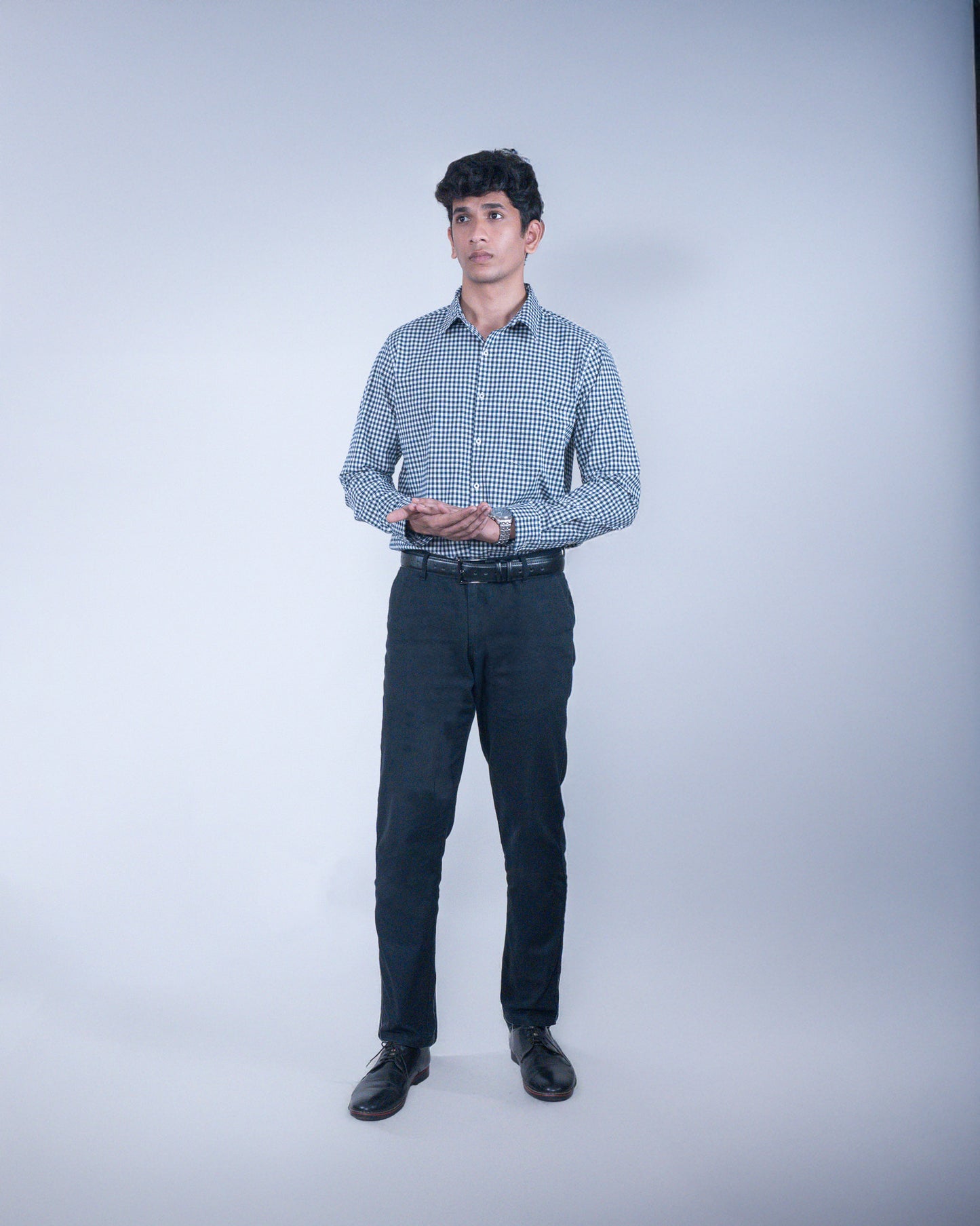 Blue Fennel Small Checks Shirt