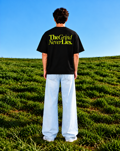 THE GRIND NEVER LIES T-SHIRT - HIPCASTLE