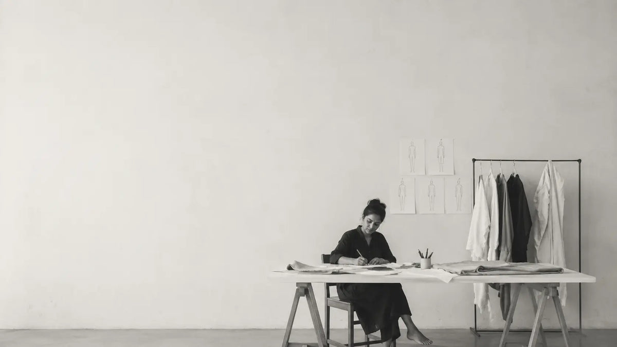 Fashion studio work scene