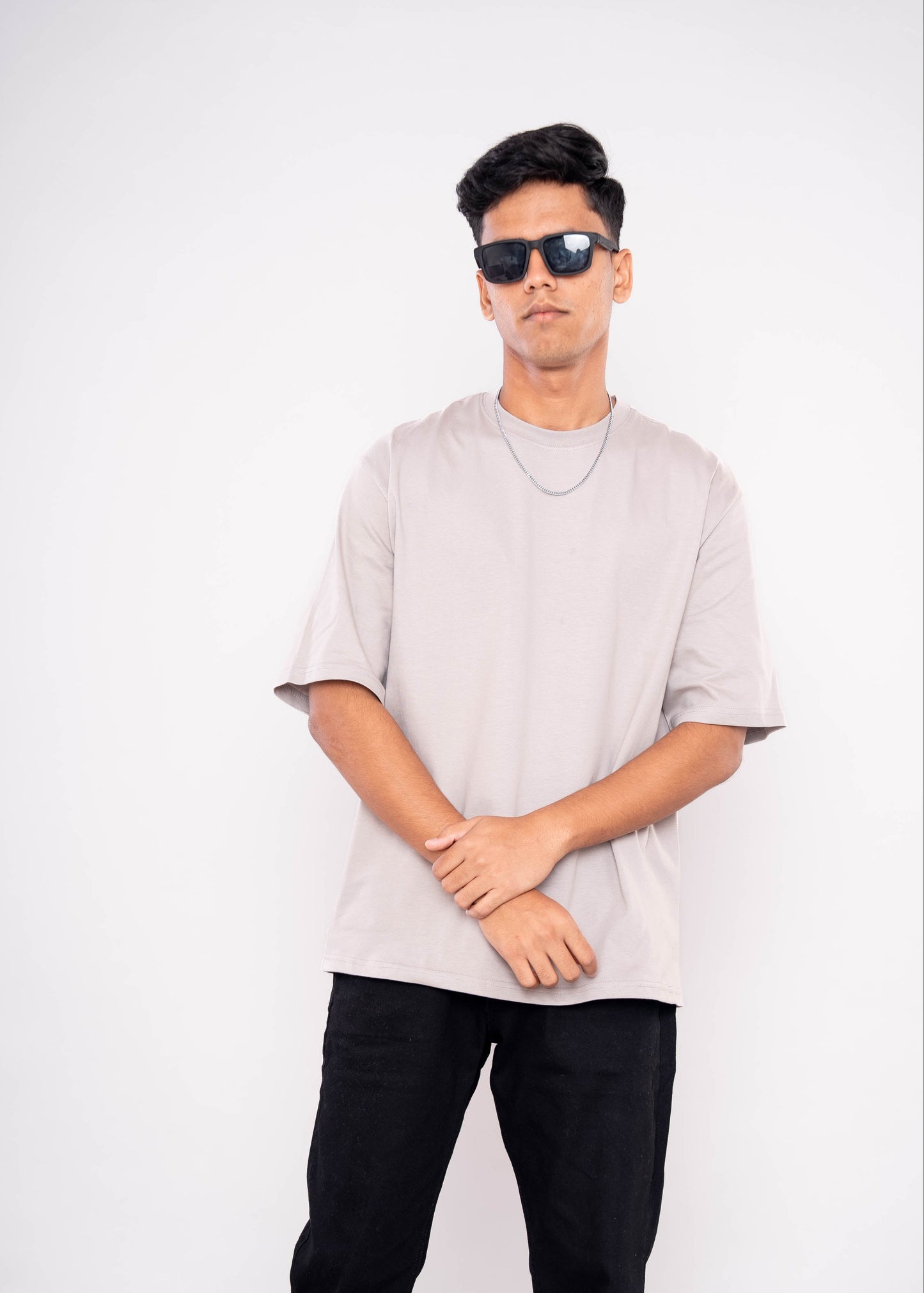 Pestal Grey Relaxed Fit T-Shirt