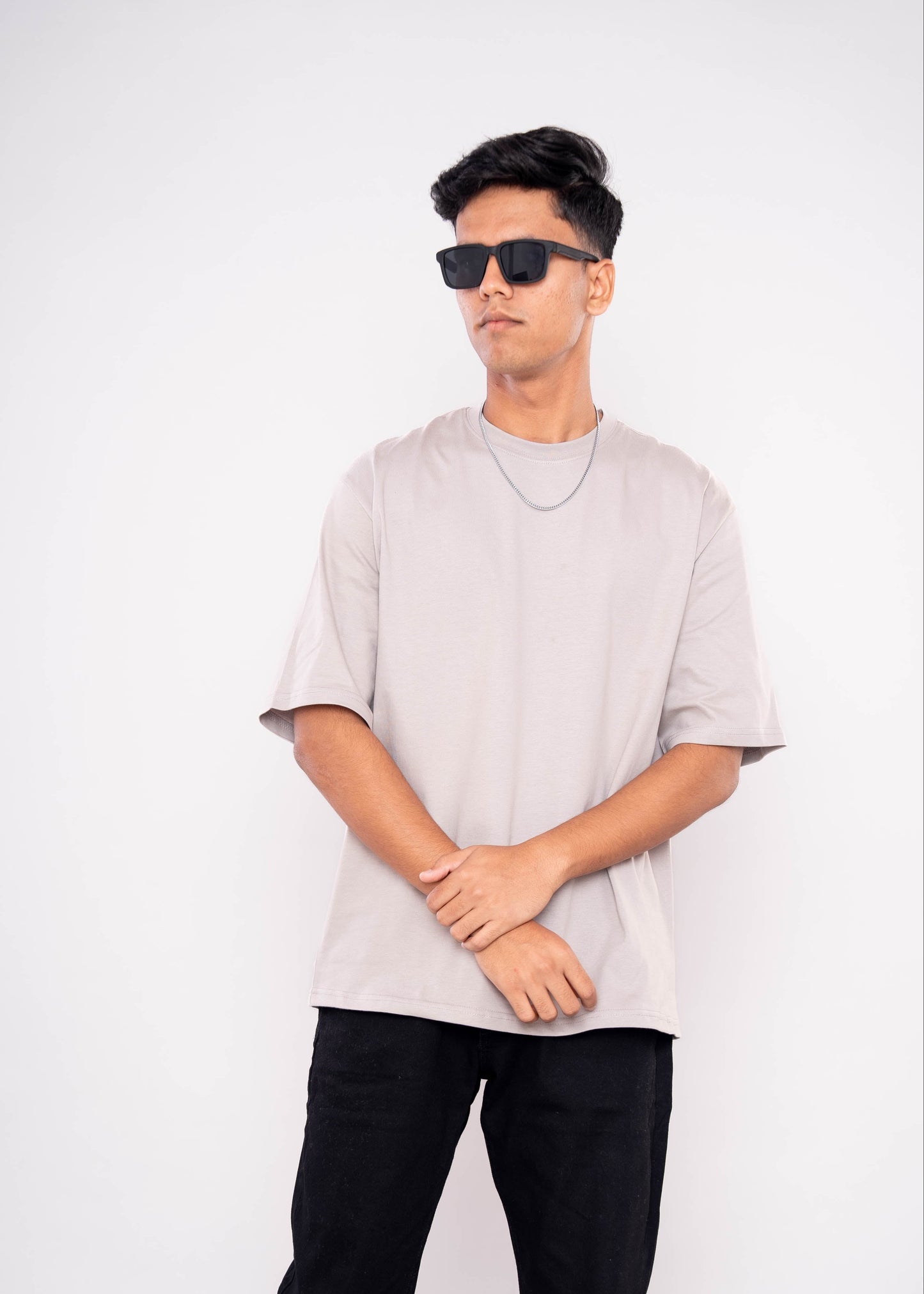 Pestal Grey Relaxed Fit T-Shirt