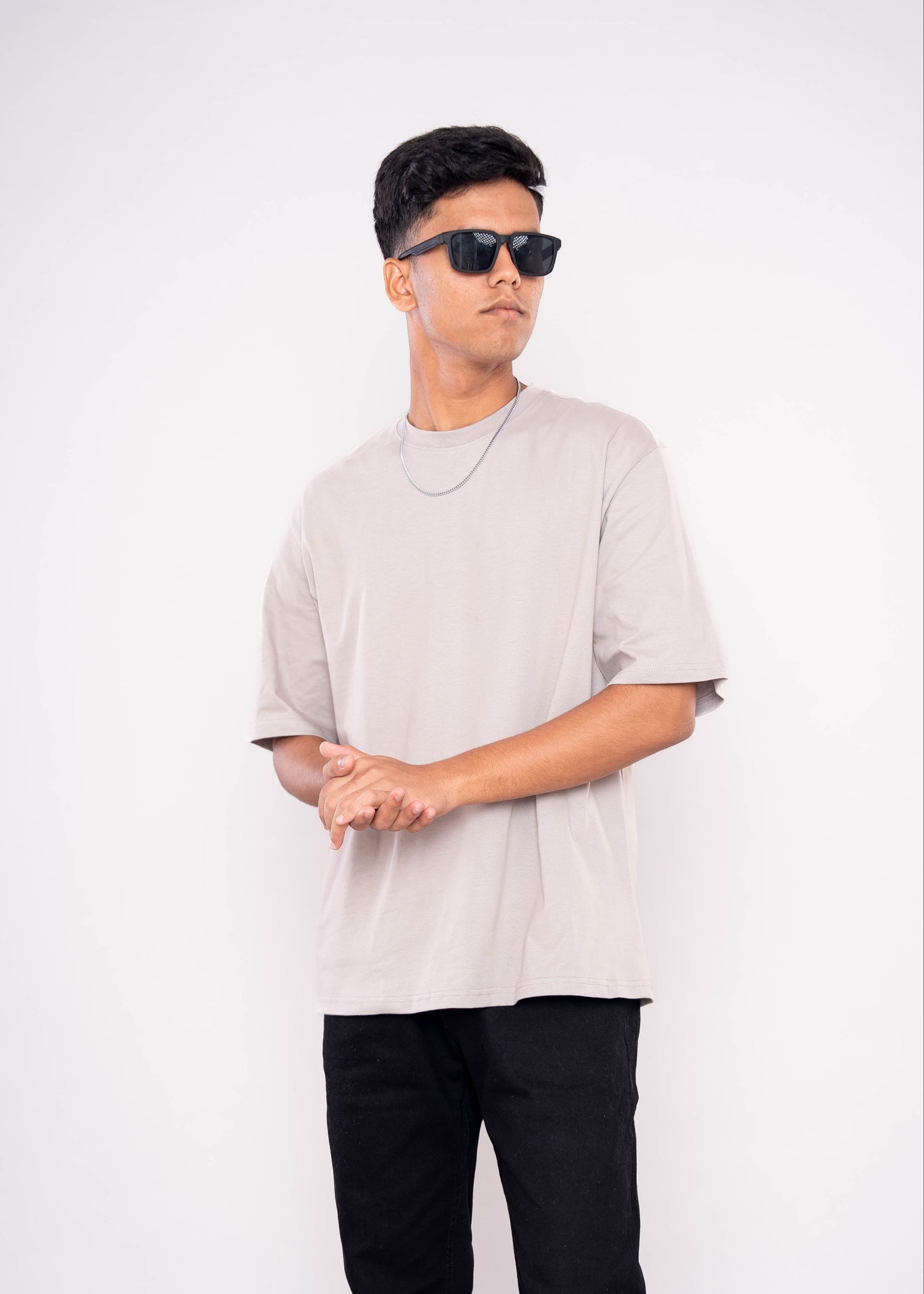 Pestal Grey Relaxed Fit T-Shirt