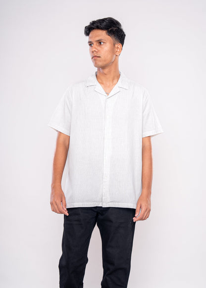 Off White Shirt with Fine Strips