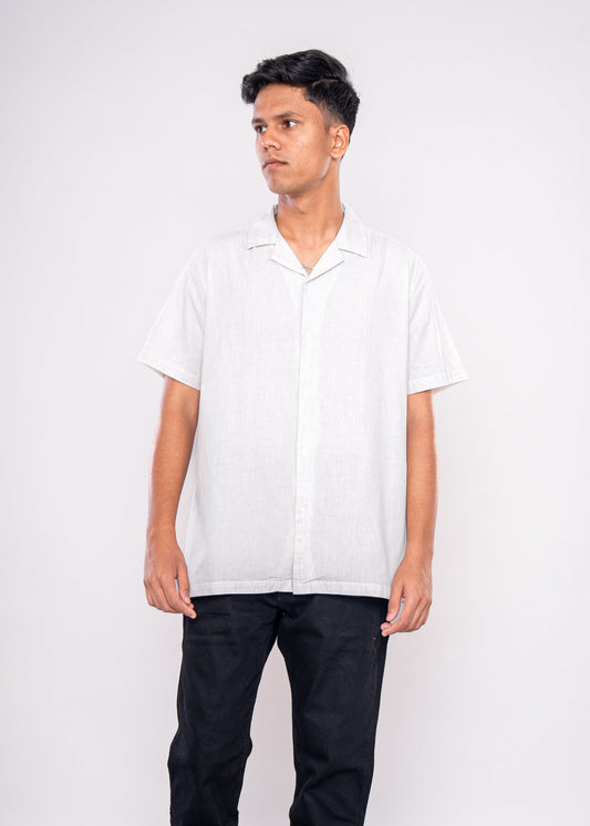 Off White Shirt with Fine Strips