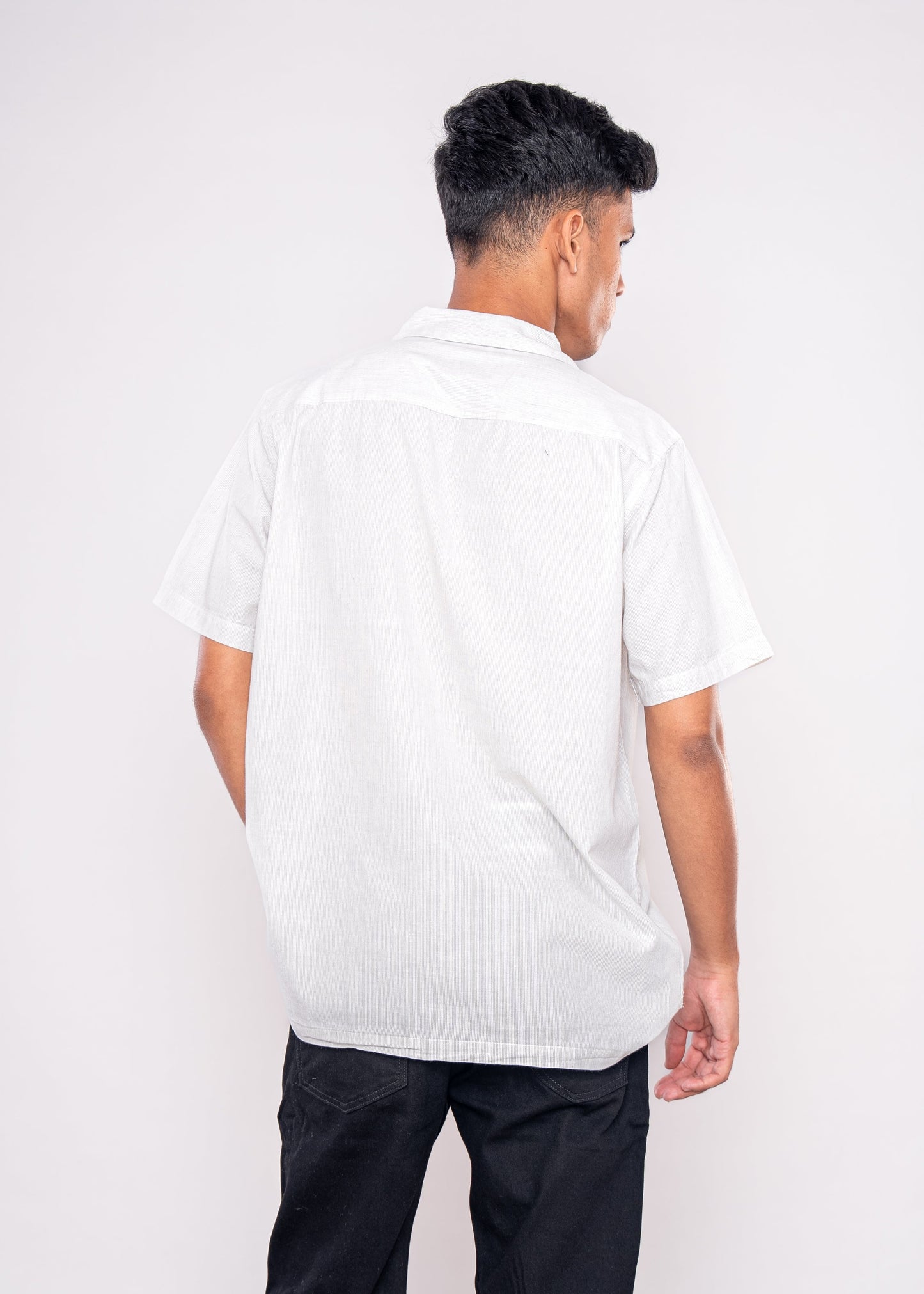 Off White Shirt with Fine Strips