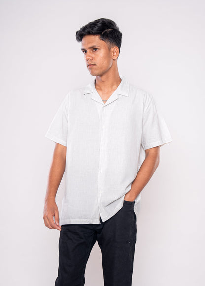 Off White Shirt with Fine Strips