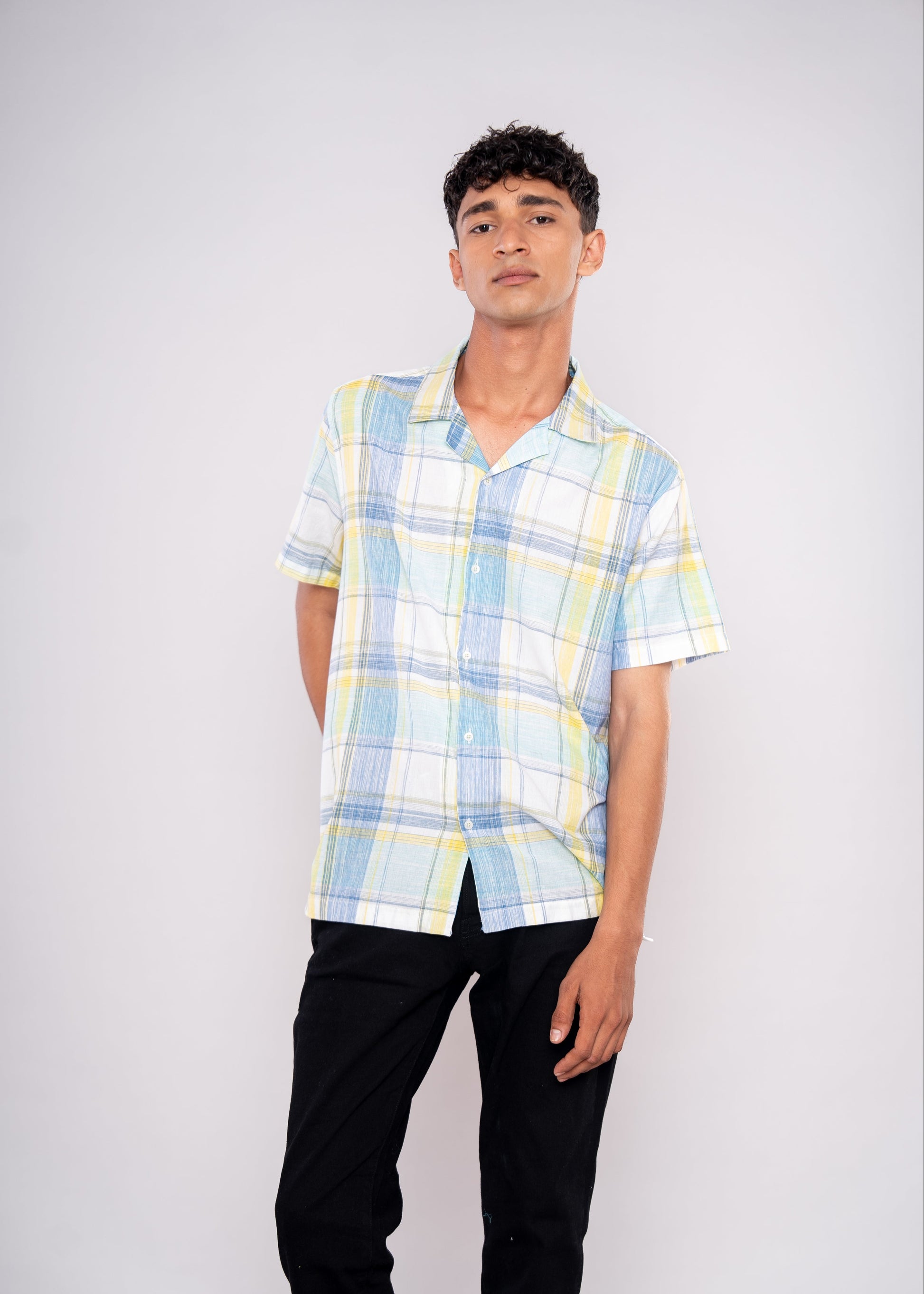 Light Green Checks Shirt - HIPCASTLE