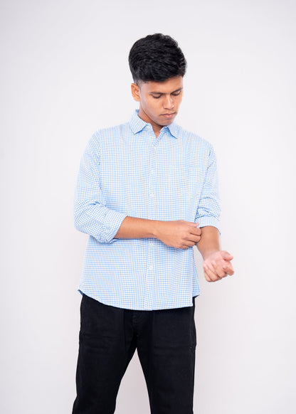 Light Blue Checks Shirt