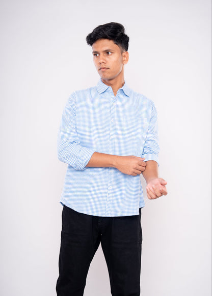 Light Blue Checks Shirt