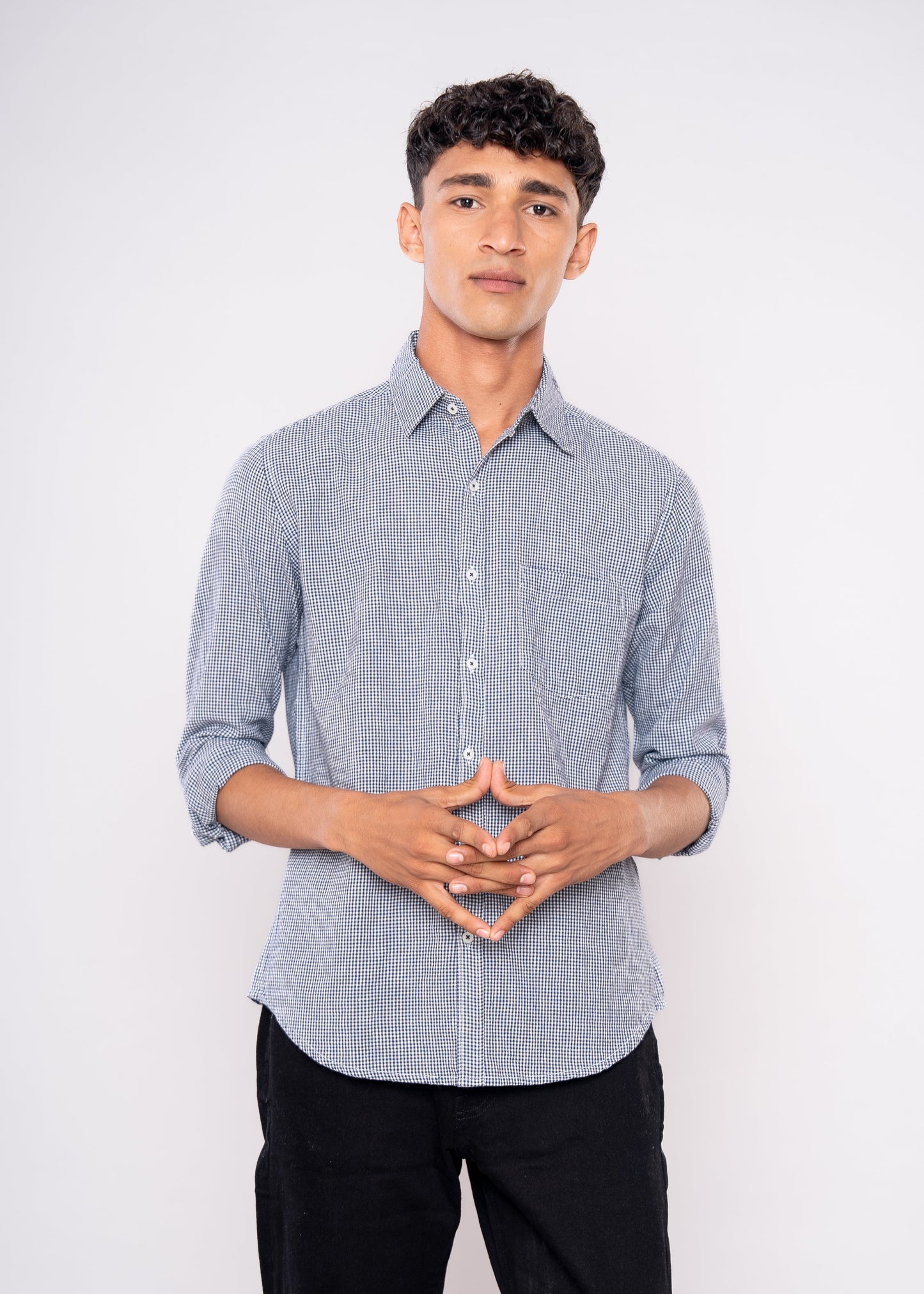 Black & White Mini Checks Shirt