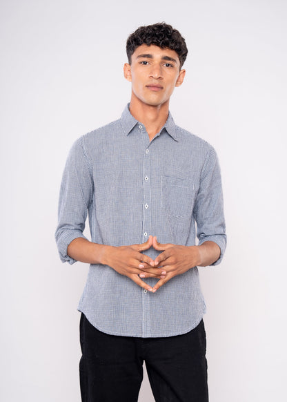 Black & White Mini Checks Shirt