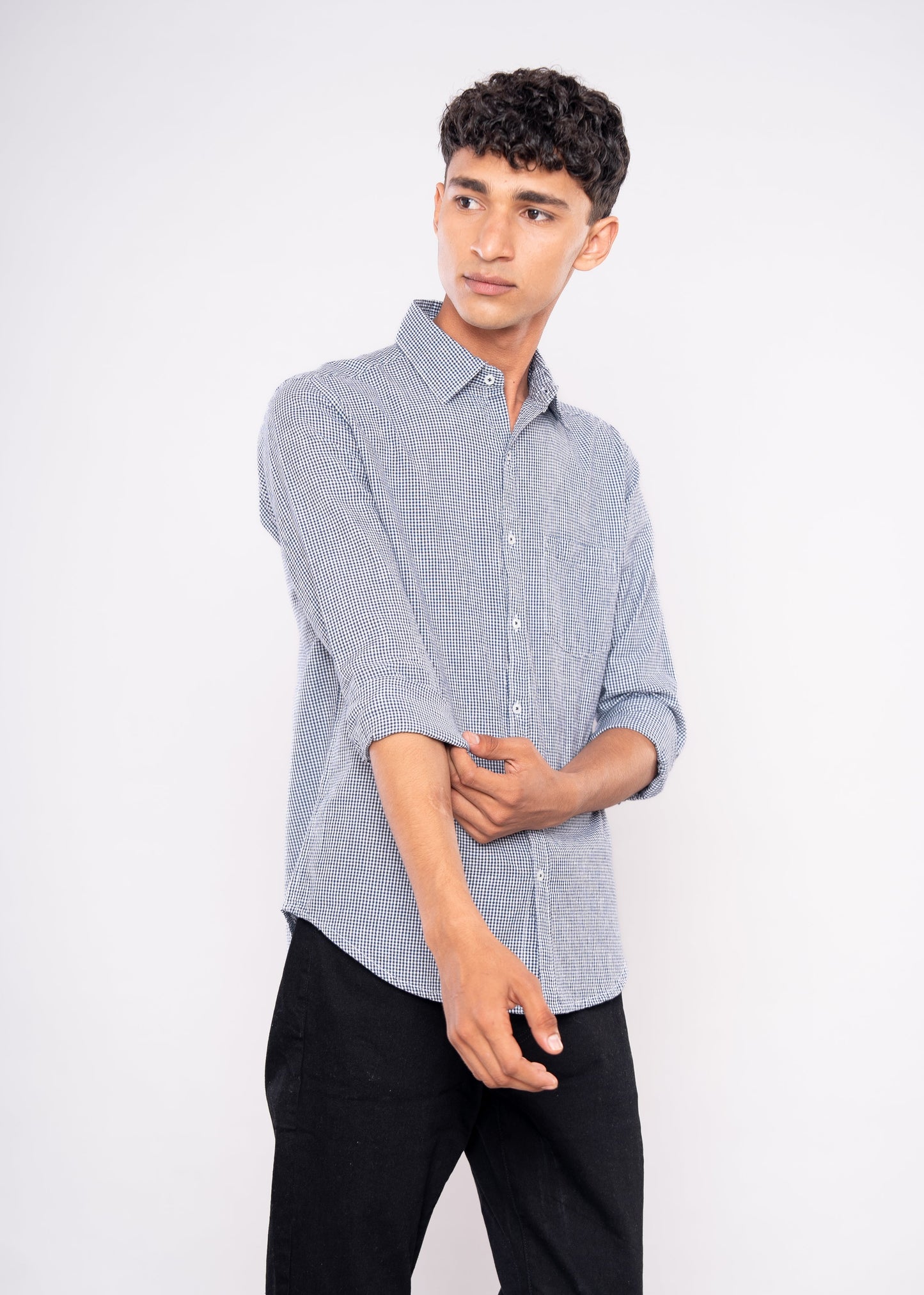 Black & White Mini Checks Shirt