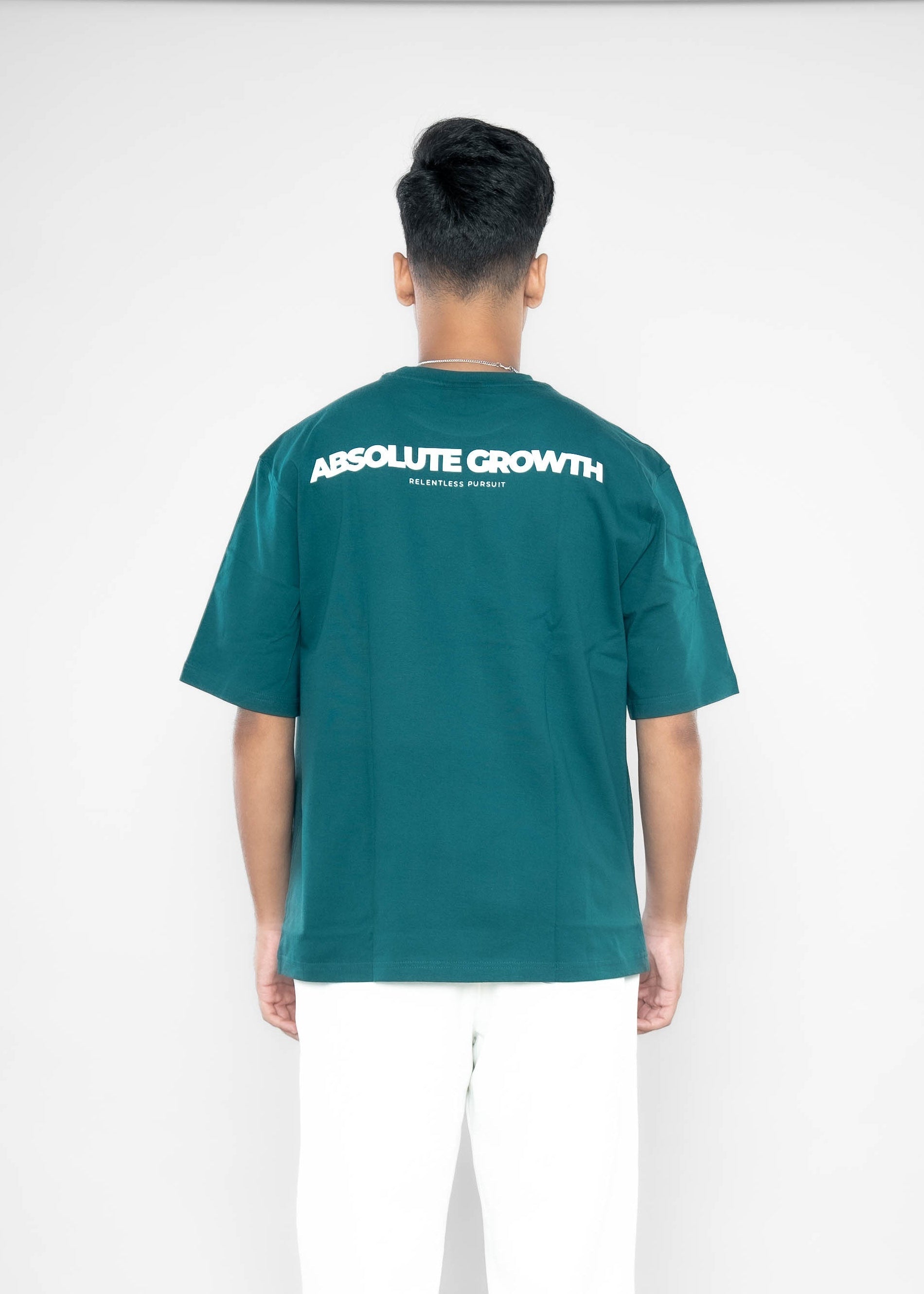 Absolute Growth Back Print Relaxed Fit T-Shirt | Green | HIPCASTLE